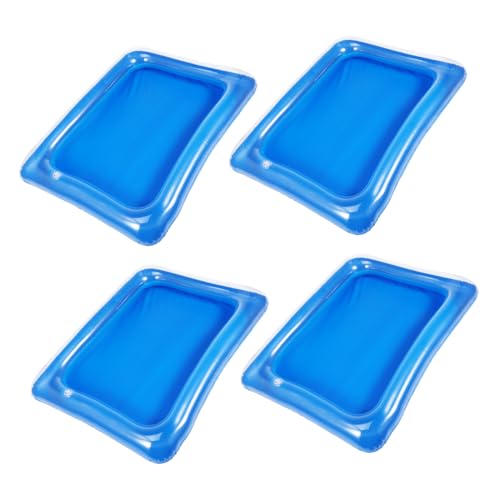 Cabilock Gefrierschrank 4Pcs Aufblasbare Portion Bars Aufblasbare Kühler EIS Buffet Salat Tabletts Halter für Indoor Outdoor Sommer Strand Luau Party Picknick Pool- Party Kühlung Speisen von Cabilock