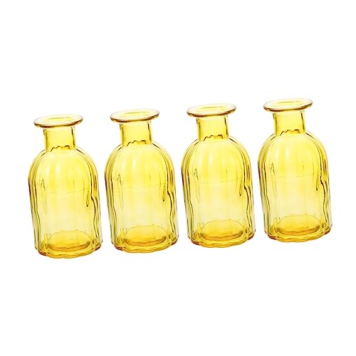 Cabilock 4stücke Teiliges Glasvase Für Trockenblumen Und Wasserpflanzen Dekorative Blumenvase Aus Klarem Glas Für Tischdekoration Im Wohnzimmer Oder Büro Home Decor Accessoire von Cabilock