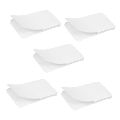Cabilock 5 Paar Anti Rutsch Patch Selbstklebende Klettbänder Klettband Klettstreifen Klebeband Sofakissen Befestigungsaufkleber PVC Weiß von Cabilock
