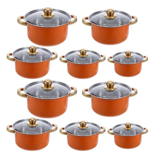 Cabilock 5 Sets Edelstahl-Töpfe und Pfannen Set Küche Induktion Kochgeschirr Suppentopf mit Glasdeckel für Induktion Elektro- und Gaskochfelder Cabilock 5 Sets Edelstahl-Töpfe und Pfannen Set Küche Induktion Kochgeschirr Suppentopf mit Glasdeckel für Induktion Elektro- und Gaskochfelder von Cabilock