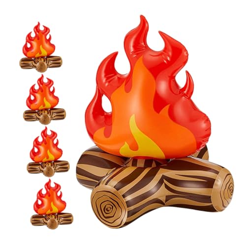 Cabilock 5 Stück Aufblasbare Künstliche -Dekoration: Künstliche Flammen-Requisiten Für Indoor-Outdoor-Camping – Künstliche -Party-Dekorationen Cabilock 5 Stück Aufblasbare Künstliche -Dekoration: Künstliche Flammen-Requisiten Für Indoor-Outdoor-Camping – Künstliche -Party-Dekorationen von Cabilock