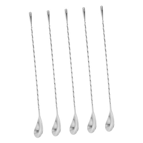Cabilock 5 Stück Edelstahl Barlöffel Spiralgriff Getränkerührer Cocktail Whiskey Rührstab für Bar und Zuhause Langlebig Vielseitig Wiederverwendbar Cabilock 5 Stück Edelstahl Barlöffel Spiralgriff Getränkerührer Cocktail Whiskey Rührstab für Bar und Zuhause Langlebig Vielseitig Wiederverwendbar von Cabilock
