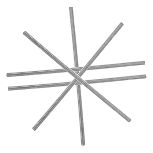 Cabilock 5 Stück Teiliges Gewindestangen aus Vollgewinde für Deckenventilator Verlängerung Schräger Deckenadapter Stabile Montage von Pendelleuchten und Kronleuchtern in Silber von Cabilock