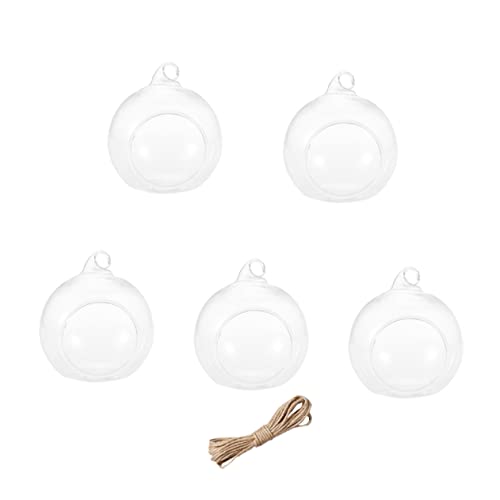 Cabilock 5 Stück Teiliges Hängende Glaskugeln aus Hochwertigem Borosilikatglas mit Hanfseil Flacher Boden Transparente Hochzeit Deko für Zeremonien Partys und Wohnräume Cabilock 5 Stück Teiliges Hängende Glaskugeln aus Hochwertigem Borosilikatglas mit Hanfseil Flacher Boden Transparente Hochzeit Deko für Zeremonien Partys und Wohnräume von Cabilock