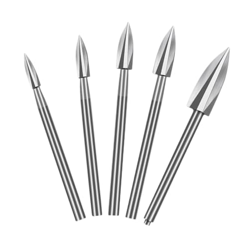 Cabilock 5 Stück Teiliges Holzbohrer Holzfräser für DIY Holzschnitzerei Hochleistungsfräswerkzeuge für Schnelle Präzise Holzbearbeitung und Stabile Arbeitseffizienz von Cabilock