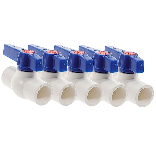 Cabilock 5 Stück Teiliges Kugelhahn Absperrventile für Wasseranschluss Schnelles Verbinden Einfache Installation Ergonomischer Griff für Wasserfilter und Haushalt Geeignet von Cabilock