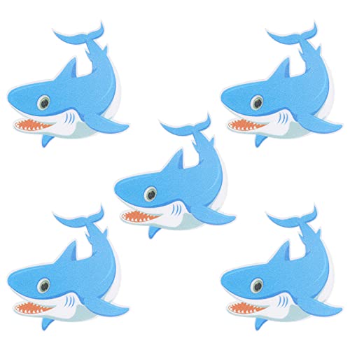 Cabilock 5 Stücke Anti Rutsch Aufkleber selbstklebend Badewanne Sticker Kinder Sicherheit Wannenauflagen Anti-Rutsch Sticker für Badezimmer Dusche Bad Pools 12,5cm (Hai Muster) von Cabilock