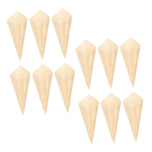 Cabilock 50 Stück Einweg-holz-eiswaffelbecher Biologisch Abbaubare Verpackungskegel für Süßigkeiten Partys Leichte Tragbare Holz-servierkegel Cabilock 50 Stück Einweg-holz-eiswaffelbecher Biologisch Abbaubare Verpackungskegel für Süßigkeiten Partys Leichte Tragbare Holz-servierkegel von Cabilock