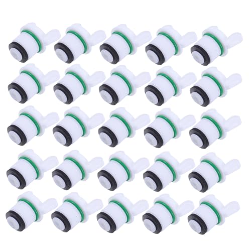 Cabilock 50 Stück Weiße Kunststoff Rohrstopfen Gewindeschutz Outdoor Schlauch Endkappen Robust Handmontierbar Langlebig für Wasserrohre Tubing Stopper von Cabilock