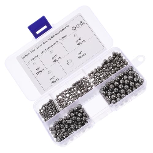 Cabilock 500 Stück Kugellagerkugeln Hochpräzise Stahlkugeln für Motorrad Auto Ersatz Präzisionslager für Reibungslose Langlebige Fahrzeuganwendungen von Cabilock