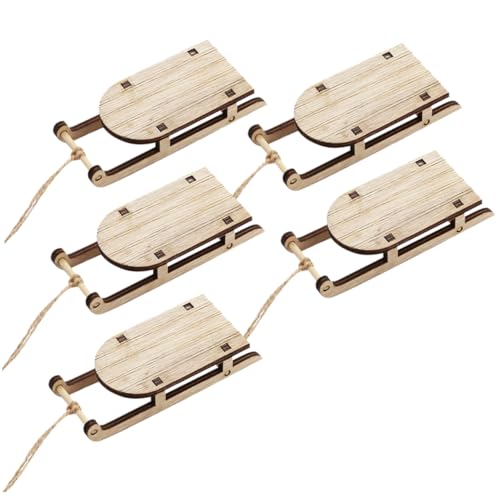 Cabilock Mini-schlittenfigur Aus Holz 5-teiliges Tischornament-Set Schlitten Für Büro Weihnachtsdekoration Cabilock Mini-schlittenfigur Aus Holz 5-teiliges Tischornament-Set Schlitten Für Büro Weihnachtsdekoration von Cabilock