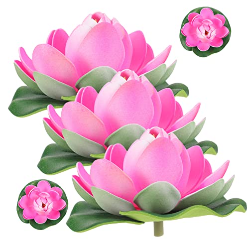 Cabilock 5 Stücke Künstliche Schwimmende Lotusblume Handwerk Simulation Lotus Für Teich Wohnkultur 10cm Halboffenen Lotus von Cabilock