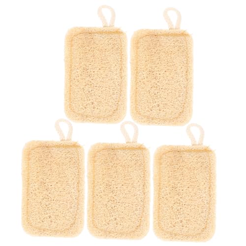 Cabilock 5Stücke Natur Luffa Geschirrspülpinsel Multifunktionale Spülbürste für Töpfe und Geschirr Schonend für Oberflächen Langlebig und Praktisch für Haushalt von Cabilock
