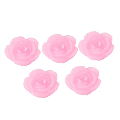 Cabilock 5stücke Rosen-schwimmkerzen Aus Paraffin Wasserfeste Blumenkerzen in Rosenform Schwimmende Deko-kerzen Für Teiche Badewannen Und Feste von Cabilock