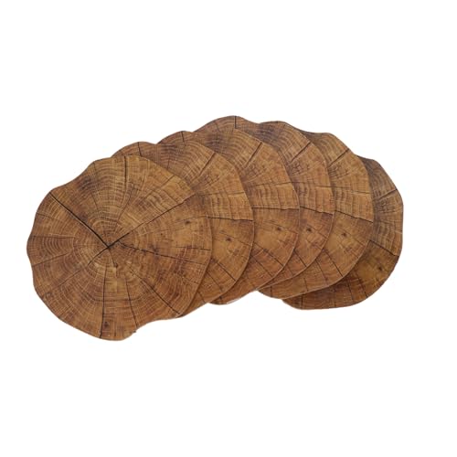 Cabilock 6er-Pack Home Coasters Retro-holzuntersetzer und Verbrühbeständige Kork-tischsets für Den Küchentisch Cabilock 6er-Pack Home Coasters Retro-holzuntersetzer und Verbrühbeständige Kork-tischsets für Den Küchentisch von Cabilock