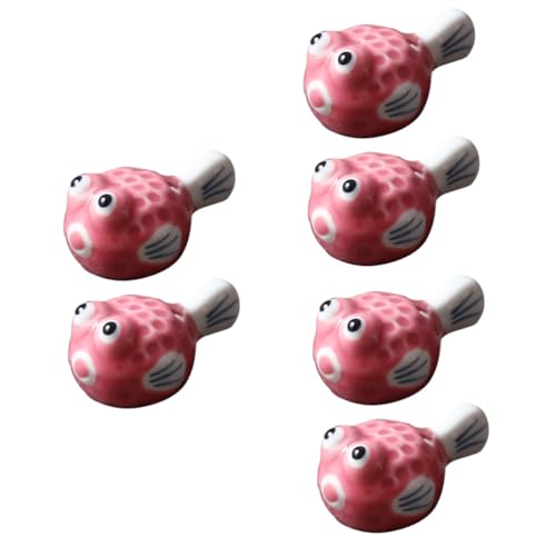 Cabilock 6 STK Delphin-essstäbchenablage Essstäbchen-ruhekissen Süße Essstäbchenablage Essstäbchenhalter Für Fische Cartoon-essstäbchen Ruhen Essstäbchenständer Esslöffel Steht Keramik Rosa von Cabilock