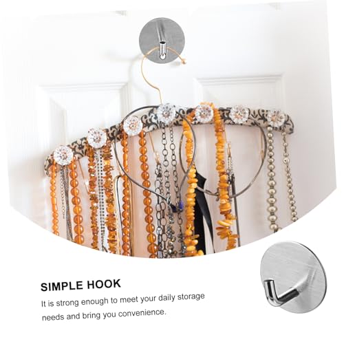 Cabilock 6 Stück Edelstahl Wandhaken Punching Kleiderhaken Badezimmer Handtuch Haken Tragfähig Multifunktional Installieren Für Zuhause Garderobe Schals Taschen von Cabilock