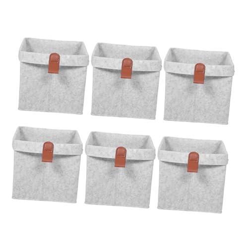 Cabilock 6 Stück Faltbare Filz Aufbewahrungskörbe mit Aufhängeschlaufen Große Kapazität Würfel Organizer Vielseitig für Regale Schränke Kleidung Babyzimmer Hellgrau Cabilock 6 Stück Faltbare Filz Aufbewahrungskörbe mit Aufhängeschlaufen Große Kapazität Würfel Organizer Vielseitig für Regale Schränke Kleidung Babyzimmer Hellgrau von Cabilock