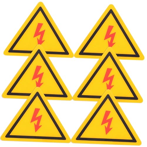 Cabilock 6 Stück Hochspannungs warnaufkleber aus PC material Reißfest Selbstklebend für Elektrische Schaltschränke und Gefahrenmarkierung Dreieckig Sicherheitszeichen für Industrie und von Cabilock