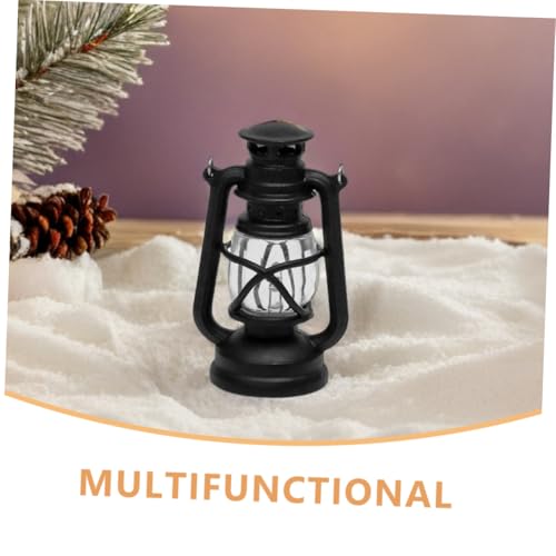 Cabilock 6 Stück Miniatur Retro Öl Laternen Vintage Lampen mit Sanftem Licht Dekorative Mini Lampen für Puppenhaus und DIY Bastelprojekte Kompakte Tisch und Regalbeleuchtung von Cabilock