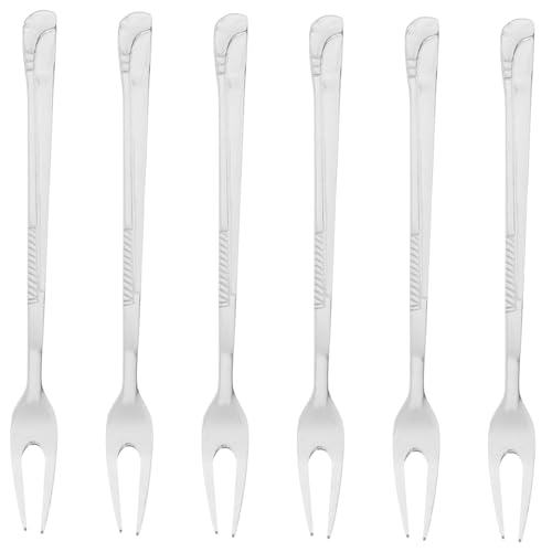 Cabilock 6 Stück Obstgabel Aus Edelstahl Spieß Nachtisch Lang Dessertgabeln Und Modern Kleine Gabeln Für Vorspeisen Vorspeisengabeln Menügabeln Silver Edelstahl 304 von Cabilock