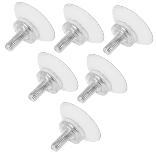 Cabilock 6 Stück PVC-Sauger Saugnäurebecher Saugnäpfe mit Schrauben Hochleistungs-Saugnäpfe für Glas Saugnäpfe für Fenster kleine Saugnäpfe für Glas Metall Transparent von Cabilock