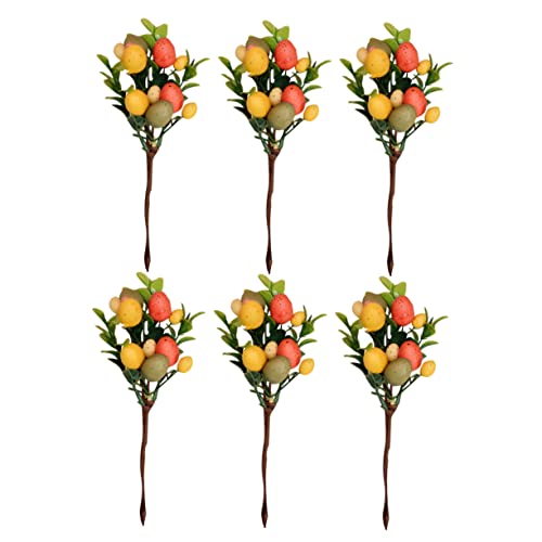 Cabilock 6 Stück Teiliges Bunte Künstliche Eier mit Grünen Blättern Realistische Osterzweige für DIY Basteln Frühlingsdekoration Umweltfreundlich Langlebig für Tisch Hochzeit Party und Cabilock 6 Stück Teiliges Bunte Künstliche Eier mit Grünen Blättern Realistische Osterzweige für DIY Basteln Frühlingsdekoration Umweltfreundlich Langlebig für Tisch Hochzeit Party und von Cabilock