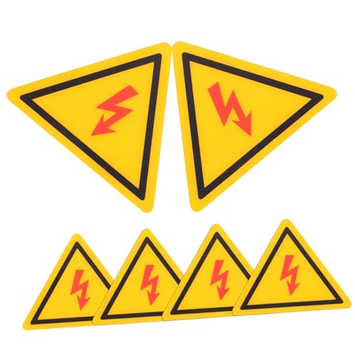 Cabilock 6 Stück Teiliges Hochspannungs Warnaufkleber aus Langlebigem PC Material Wasserfest Reflektierend Selbstklebend für Elektroanlagen Baustellen und Sicherheitskennzeichnung von Cabilock