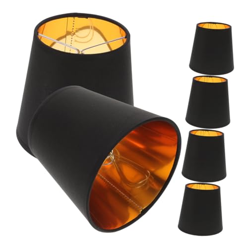 Cabilock 6 Stück Teiliges Metall Lampenschirme Schwarz Vintage Kronleuchter Lampenschirm Ersatz Abdeckung für Tischlampe Industrielle Pendelleuchte mit Optimaler Wärmeableitung von Cabilock