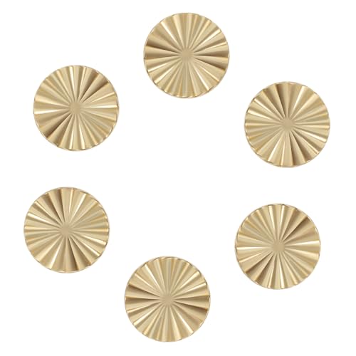 Cabilock 6 Stück Teiliges Runde Möbelknöpfe Goldfarben Stilvolle Schrankgriffe für Küchenschränke und Kommoden Einfache Montage Stilvolle Runde Form für Modernes Wohndesign von Cabilock