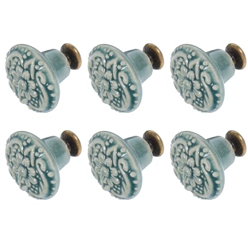 Cabilock 6 Stück Teiliges Vintage Keramik Möbelknäufe Retro Schubladengriffe für Küchenschränke und Kommoden Passend für Moderne und Traditionelle Räume Cabilock 6 Stück Teiliges Vintage Keramik Möbelknäufe Retro Schubladengriffe für Küchenschränke und Kommoden Passend für Moderne und Traditionelle Räume von Cabilock