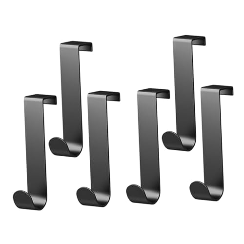 Cabilock 6 Stück Türhaken aus Aluminium Tür Hänger Küchen und Badezimmertür Garderobenhaken Kratzfrei mit Glatter Oberfläche Stabiles Aufhängen von Handtüchern Schlüsseln und Schmuck von Cabilock