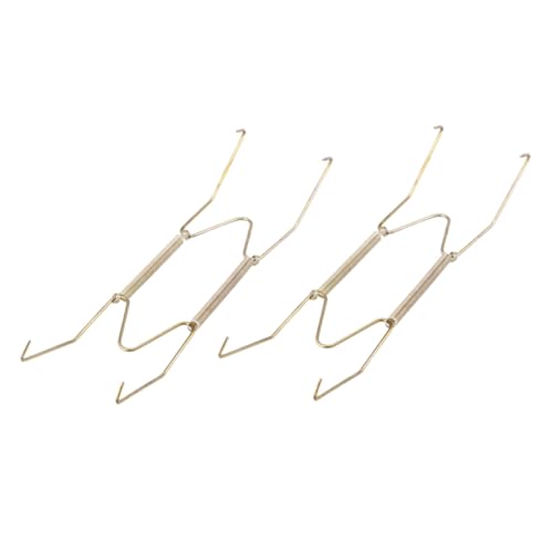 Cabilock 6 Stück Unsichtbare Tellerhalter aus Edelstahl Verstellbare Drahtaufhänger für Wanddekoration Leichte Praktische Tablett Tellerhalterung in Gold von Cabilock
