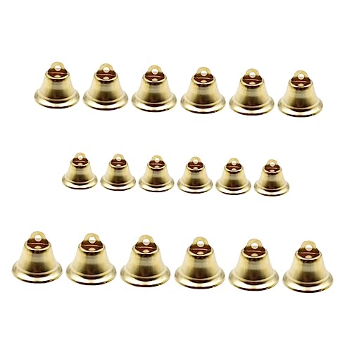 Cabilock 60Stücke Goldene Weihnachtsglocken DIY Dekorationsglocken für Feste Weihnachtsfeiern Bastelprojekte und Zuhause Hochwertige Jingle Bells von Cabilock