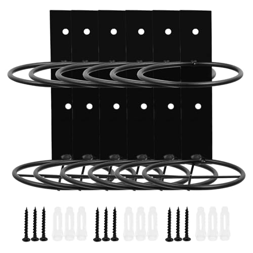Cabilock 6Pcs Weinregal Wand Weinhalter Metall Rotwein Display Stand Einzelflaschenhalter für Hausbar Weinkeller Keller Schrank Speisekammer von Cabilock
