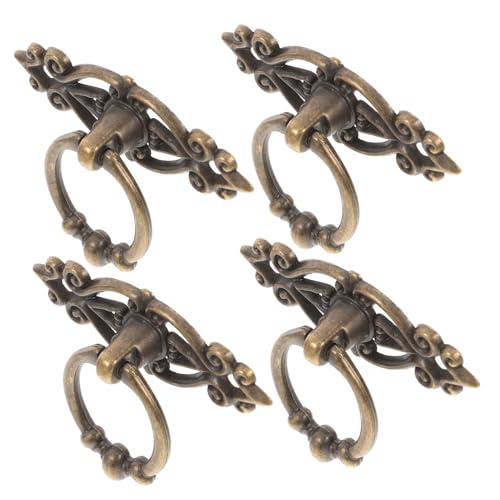 Cabilock 6Stücke Vintage Zinklegierung Schubladengriffe Antikbronze Retro Möbelgriffe für Kommoden Nachttische und Schränke Einfache Installation Langlebig und von Cabilock