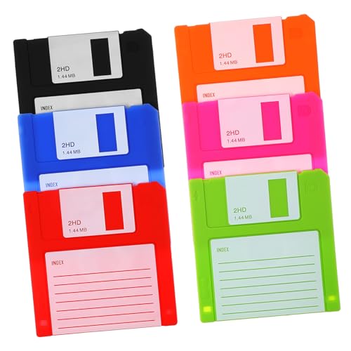 Cabilock 6st Untersetzern, Silikonuntersetzer Untersetzer Tischsets für kalte, heiße Getränke Für Aus Silikon Diskette Kann Schreiben von Cabilock