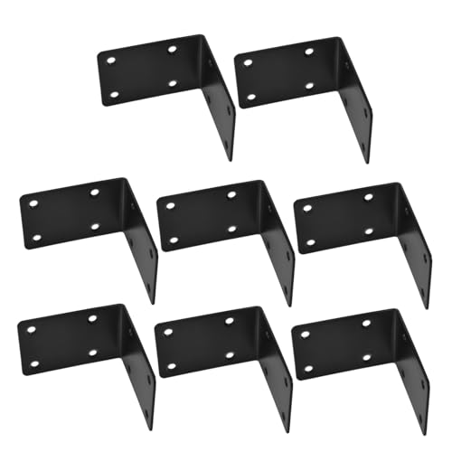 Cabilock 8 Stück L Förmige Halterung Aus Edelstahl Winkelhalterung Aus Edelstahl L Förmige Regalhalterungen Eckverbinder Für Möbel Dreieck Eckstrebenhalterung Schwarz von Cabilock