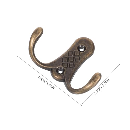 Cabilock 8 Stück Retro Kleiderhaken Kleiderbügel Becherhaken Handtaschenhaken Schrank Schwerlasthaken Hochleistungs Badezimmerhaken Hochleistungs Doppelhaken Schrank Kleiderhaken von Cabilock
