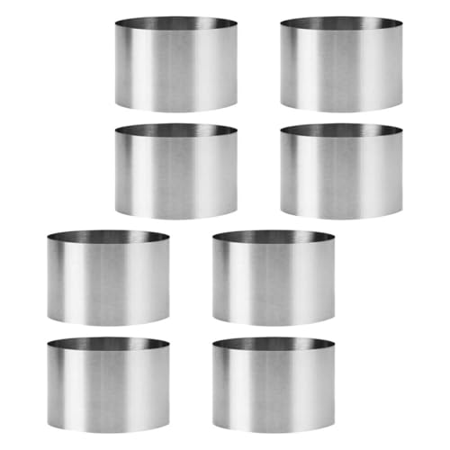 Cabilock 8 Stück Runde Backformen aus für Desserts Torten und Mousse für Individuelles Backen und Einfache von Cabilock