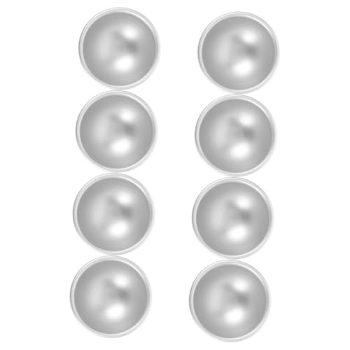 Cabilock 8 Stück Teiliges Halbkugel Backform aus Aluminium Vielseitig für Kuchen Badekugeln Seifen und Kerzen Stabile Wärmeverteilung für DIY Desserts und Kreative Backprojekte von Cabilock