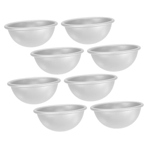 Cabilock 8 Stück Teiliges Halbkugel Kuchenform aus Aluminium Antihaftbeschichtet Vielseitig für DIY Kuchen Seifen Kerzen Mittlere für Geburtstags Hochzeitsbäckerei von Cabilock