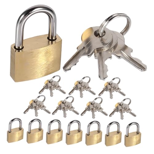 Cabilock 8 Stück Teiliges Mini Kupfer Vorhängeschloss Set Kleine Wetterfeste Messing Riegel mit Schlüsseln Kompakt und Platzsparend für Gepäck Schmuckkästchen Rucksäcke Outdoor Geeignet Cabilock 8 Stück Teiliges Mini Kupfer Vorhängeschloss Set Kleine Wetterfeste Messing Riegel mit Schlüsseln Kompakt und Platzsparend für Gepäck Schmuckkästchen Rucksäcke Outdoor Geeignet von Cabilock