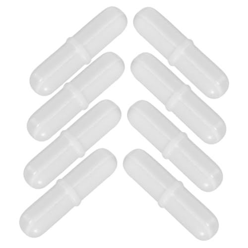 Cabilock 8 Stück Teiliges Ptfe Magnetrührstäbe Weiß Mini Magnet Rührerstab für Labor Korrosionsbeständig Hohe Stabilität und Sichere Fixierung bei Schnellem Rühren für Präzise Versuche von Cabilock