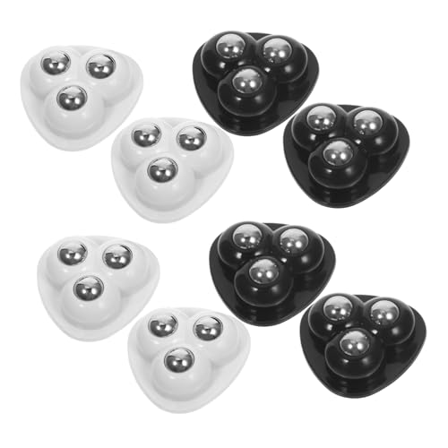 Cabilock 8 Stück Teiliges Selbstklebende Mini Möbelrollen Kugel-lager Schwerlast Lenkrollen für Aufbewahrungsboxen und Nachttische Geräuscharm Leicht zu Montieren Kleine Rollräder von Cabilock