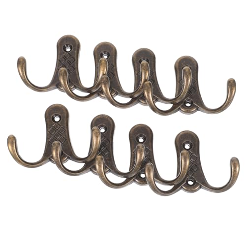 Cabilock 8 Stück Vintage Garderobenhaken aus Zinklegierung Doppelte Wandhaken mit Hoher Tragkraft für Mäntel Hüte Handtücher Robuste Kleiderhaken für Küche Bad Schrank Cabilock 8 Stück Vintage Garderobenhaken aus Zinklegierung Doppelte Wandhaken mit Hoher Tragkraft für Mäntel Hüte Handtücher Robuste Kleiderhaken für Küche Bad Schrank von Cabilock