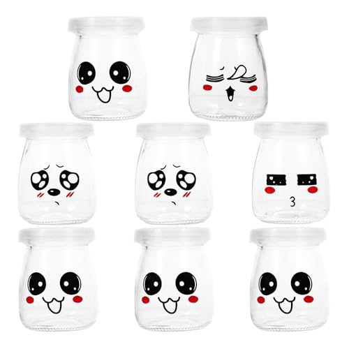 Cabilock 8PCS Einmachgläser mit Deckel Mehrzweck-Einmachgläser für Overnight Oats, Einlegen, Einmachen, Konservieren und Mahlzeitenvorbereitung - Luftdichte Einweckgläser(100ML) von Cabilock