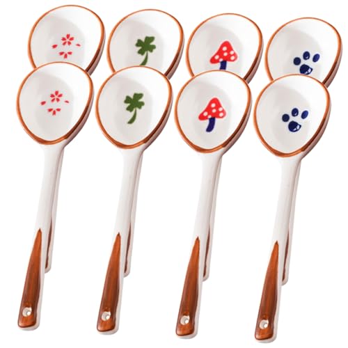 Cabilock 8St Löffel tischdeko esstisch Tischdekoration Essstäbchen Besteck wiederverwendbar einstellbar Zange Küche Ramen-Schüssel Utensil undicht Werkzeug zum Servieren von Suppen Keramik von Cabilock