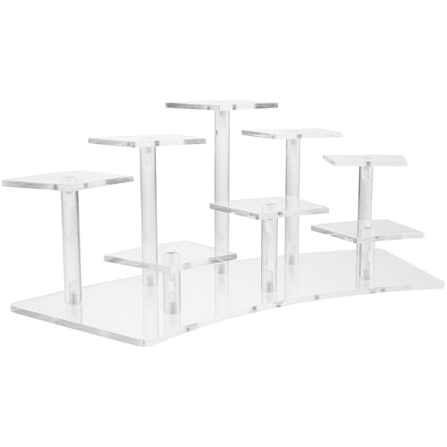 Cabilock Acryl Riser Display Regal Ständer für Pops Figuren,Tischplatte klar Acryl Organizer für Nagellack Gewürz Kosmetik Kunsthandwerk Schmuckständer Cupcake Buffets Dessert Figures Cabilock Acryl Riser Display Regal Ständer für Pops Figuren,Tischplatte klar Acryl Organizer für Nagellack Gewürz Kosmetik Kunsthandwerk Schmuckständer Cupcake Buffets Dessert Figures von Cabilock