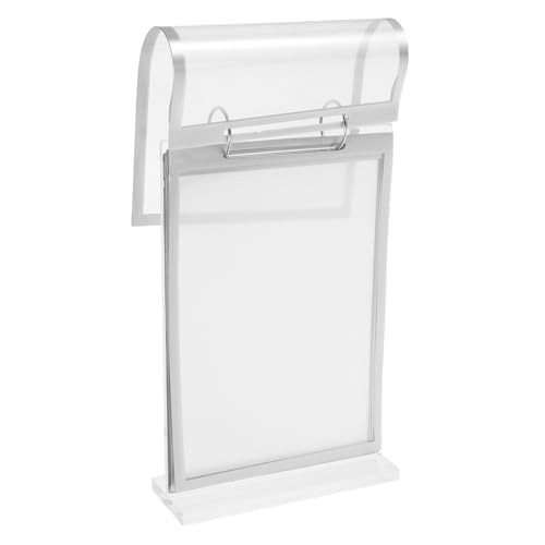 Cabilock Acryl Flip Menühalter Transparent Mehrseitiger Tischständer für Restaurant Tischkarten Klare Robuste Acrylbasis mit Einfachem Umblättermechanismus und Platzsparendem Design von Cabilock